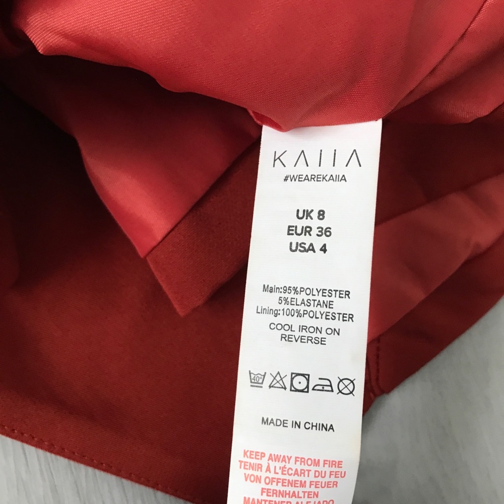KAIIA ASOS RED TAILORED VEST BUTTON V NECK WOMENS 4 - Picture 7 of 7